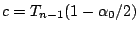 $c=T_{n-1}(1-\alpha_0/2)$