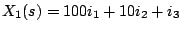 $X_1(s)=100i_1+10i_2+i_3$